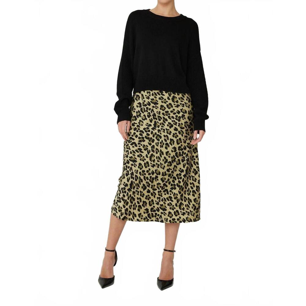 NEW JS71 willow sweater and slip midi dress set in black olive